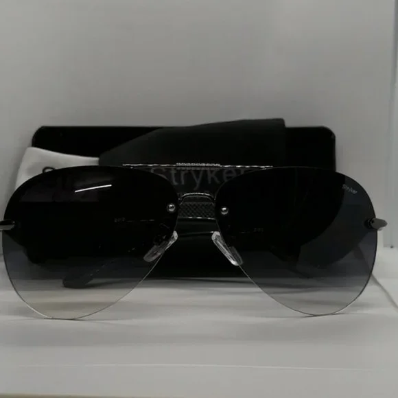 BNIB Stryker Gun Half Rimless Sunglass with Gray Gradient lenses - Picture 2 of 10